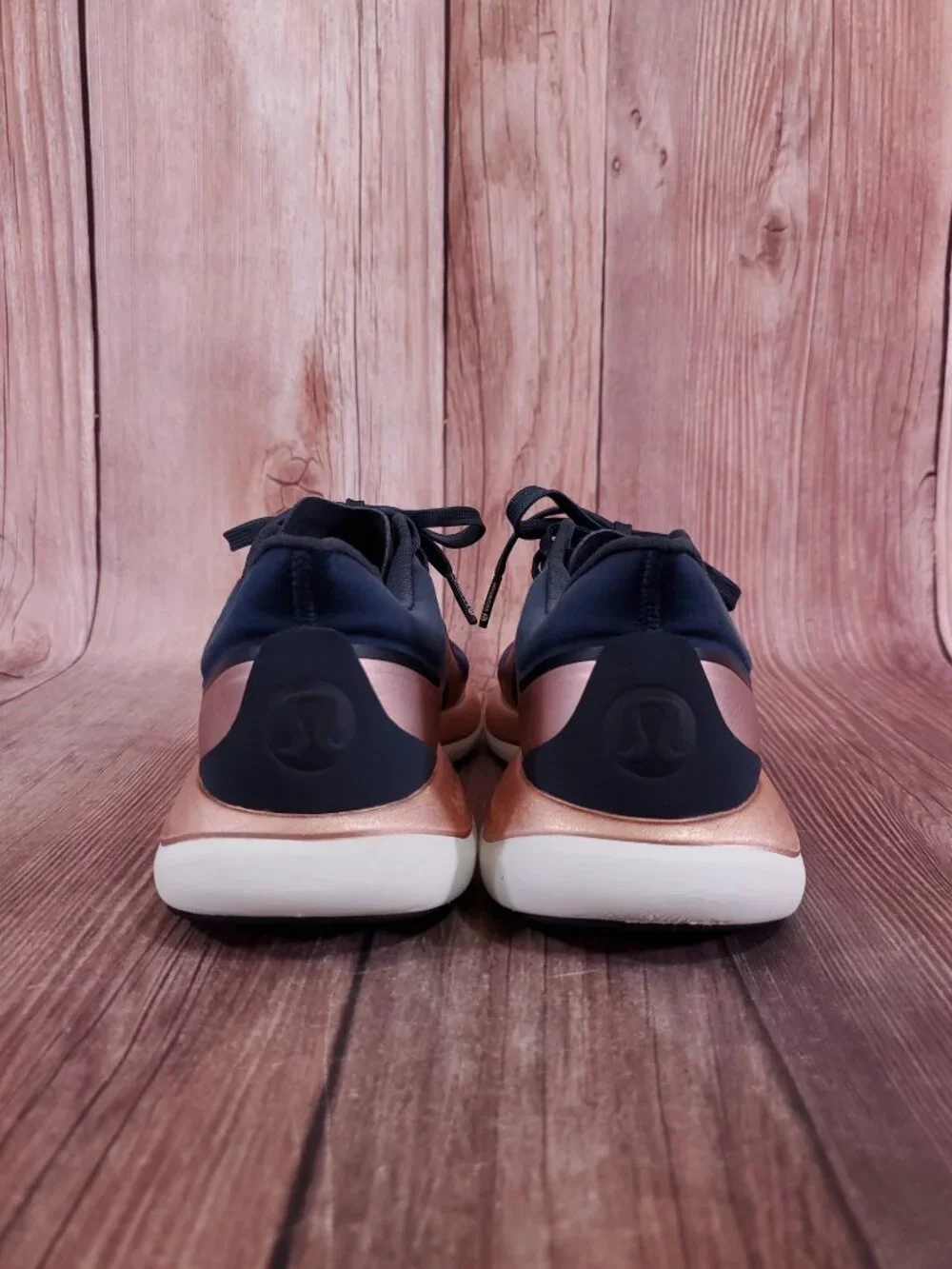 Lululemon Chargefeel Workout Low Womens 6.5 Running Shoes Navy Rose Gold Sneaker